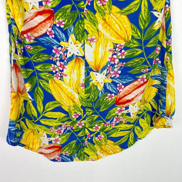 NWT RACHEL Rachel Roy Floral Tropical Cap Sleeve Hi-Lo Top Size XS NEW - Picture 11 of 11